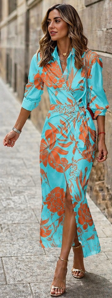 Nicolette | Printed Wrap Dress