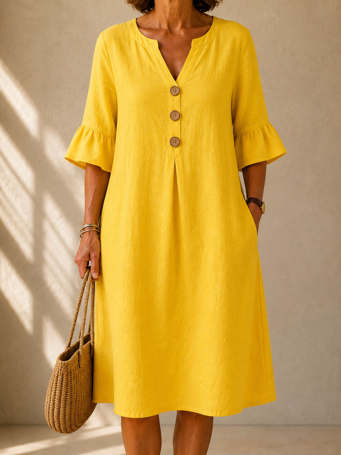 Aveline | Buttoned Relaxed Fit Dress