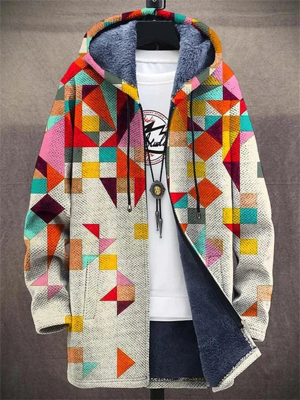 Vivienne | Printed Hooded Cardigan