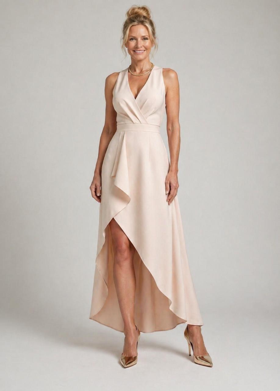 Gwendolen | Midi Wrap Dress with V Neck