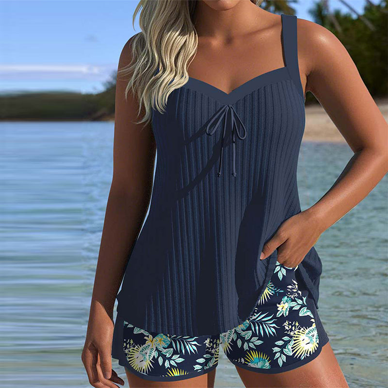 Solea — Short Striped Tankini