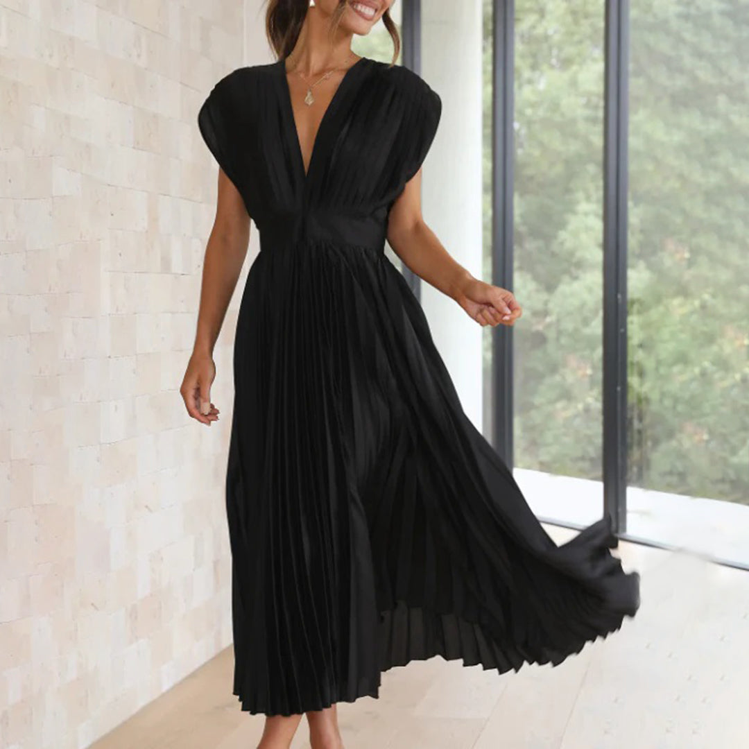 Philippa | Timeless Pleated Midi Dress