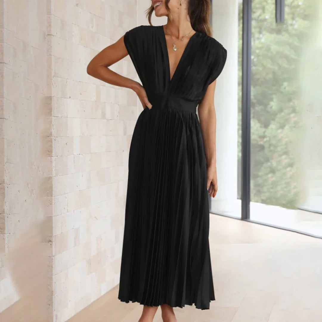 Philippa | Timeless Pleated Midi Dress