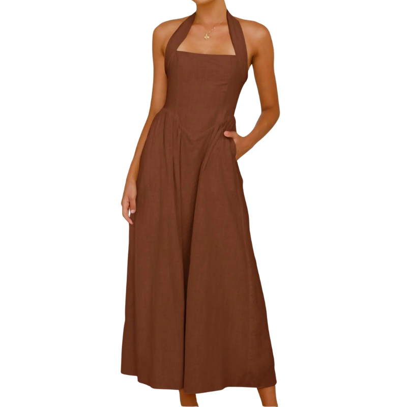 KATE™ – Elegant Sleeveless High-Waist Dress