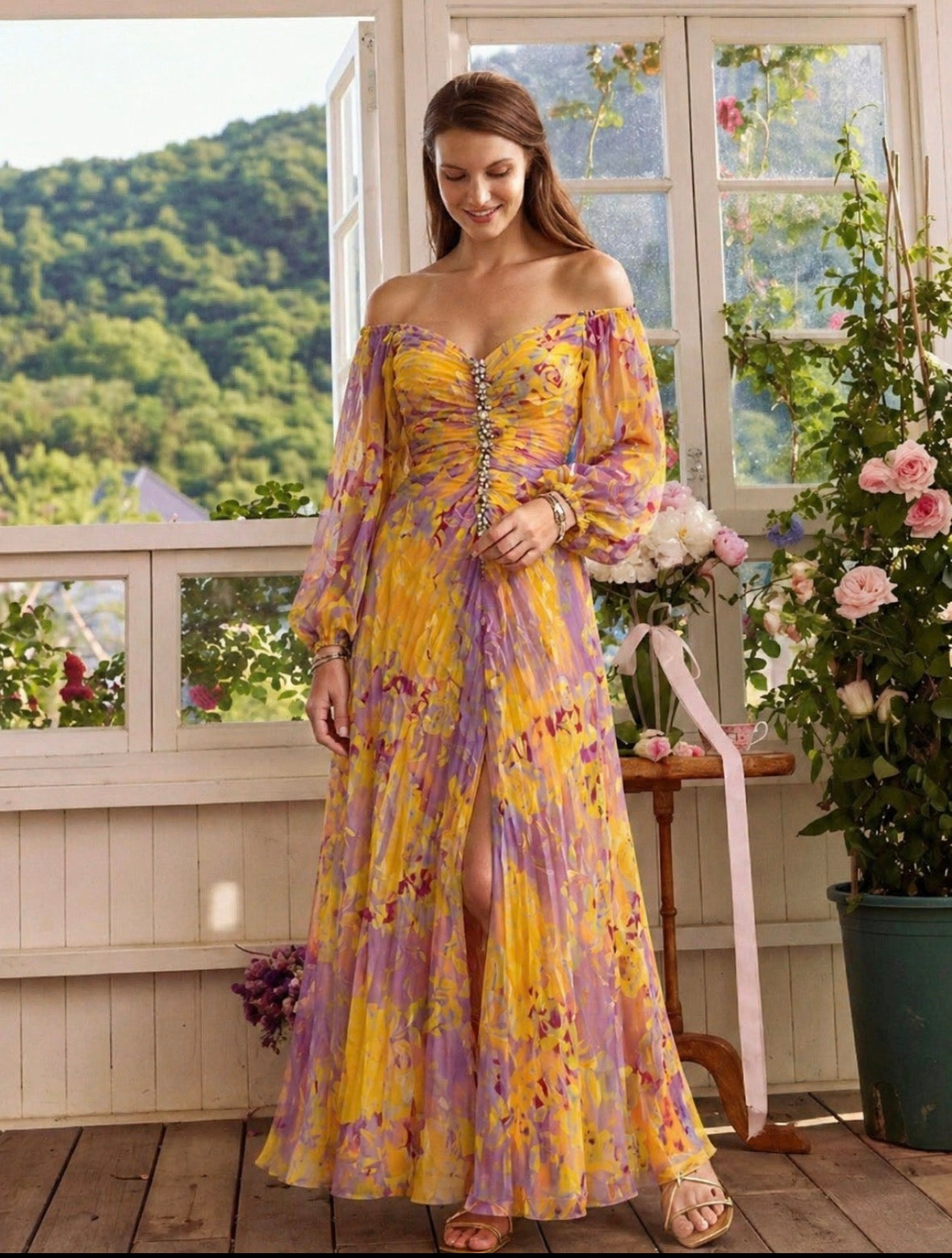 Wilhelmina | Elegant Dress with V Neck