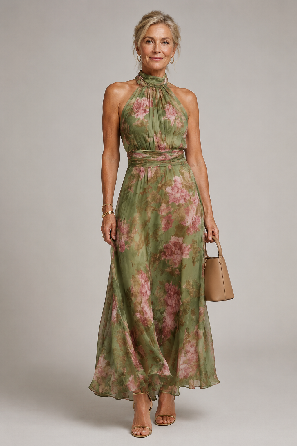 Julie | Floral Halter Dress