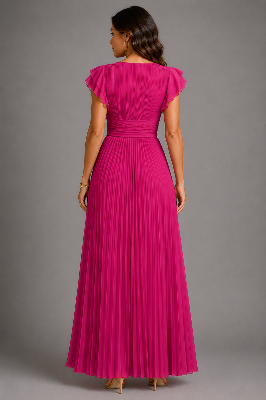 Sélène | Pleated Maxi Dress