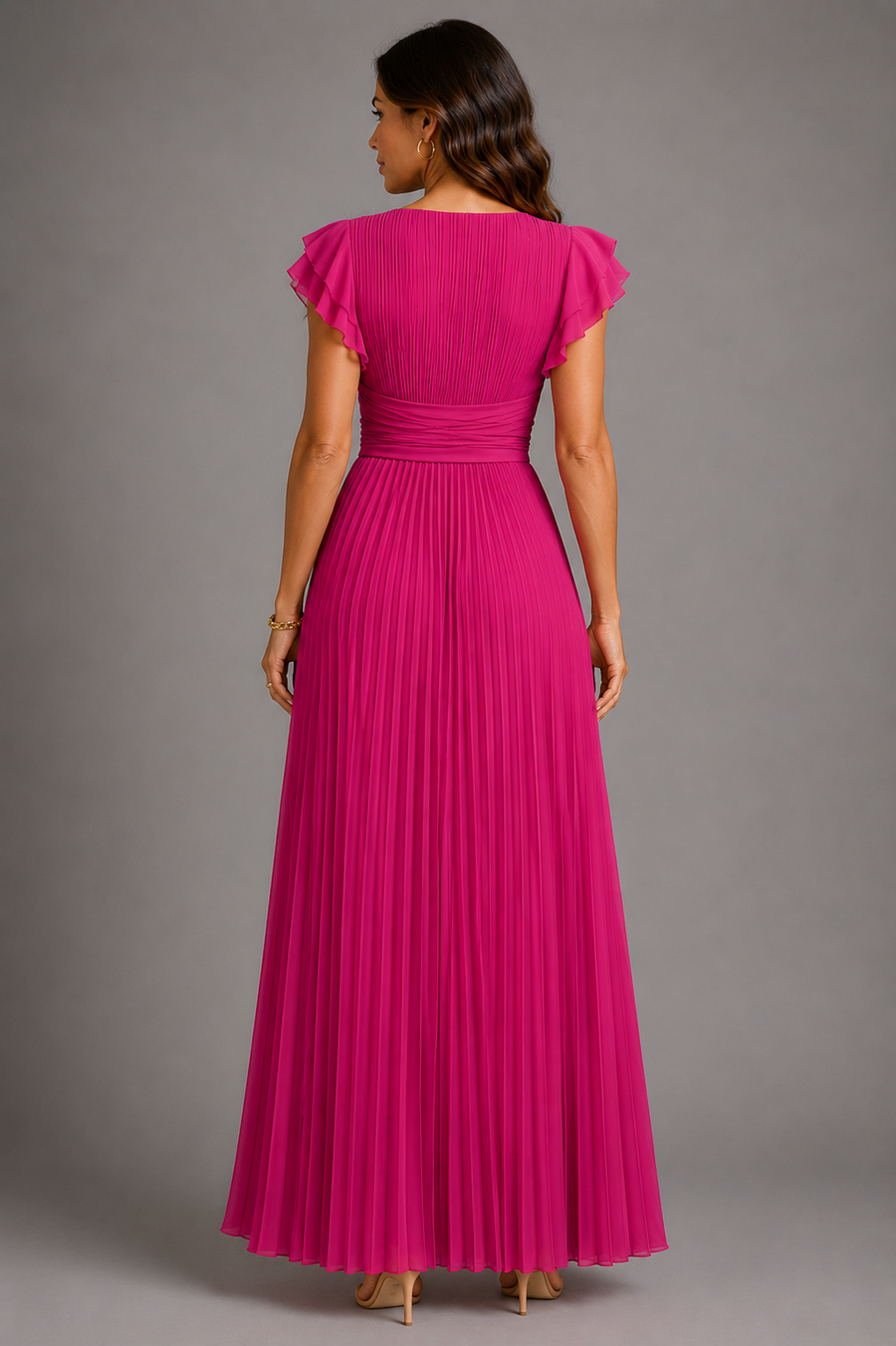 Sélène | Pleated Maxi Dress
