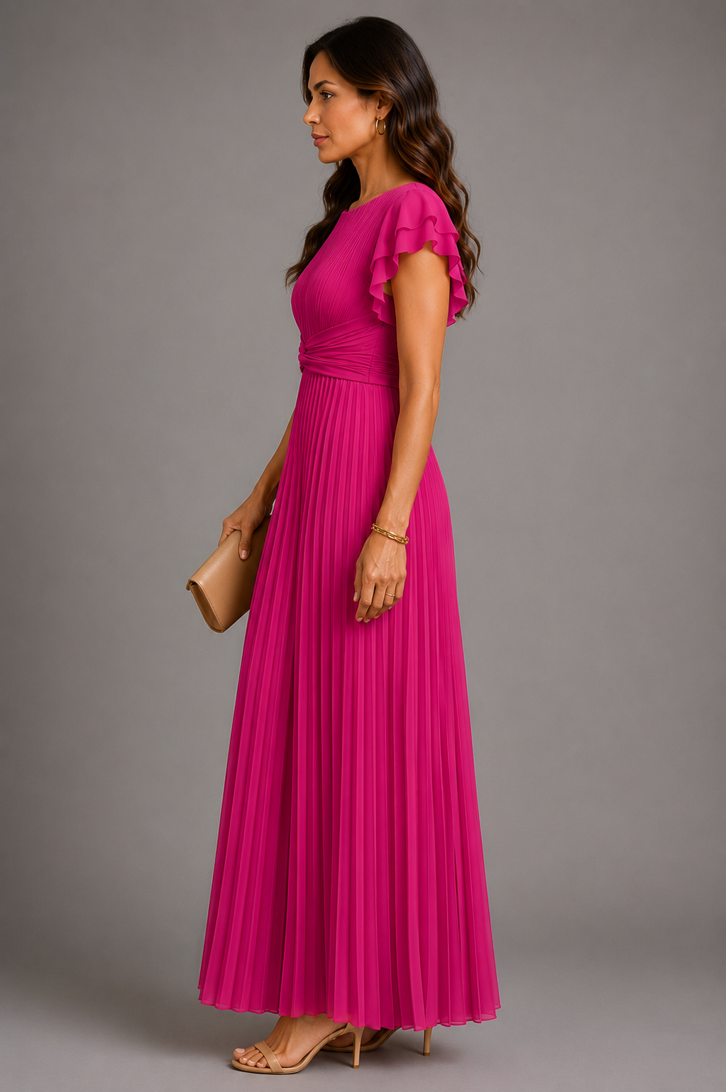 Sélène | Pleated Maxi Dress