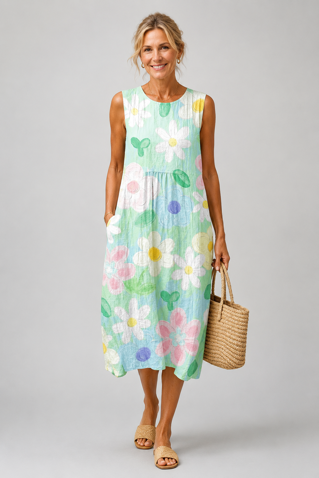 Irène | Floral Midi Dress