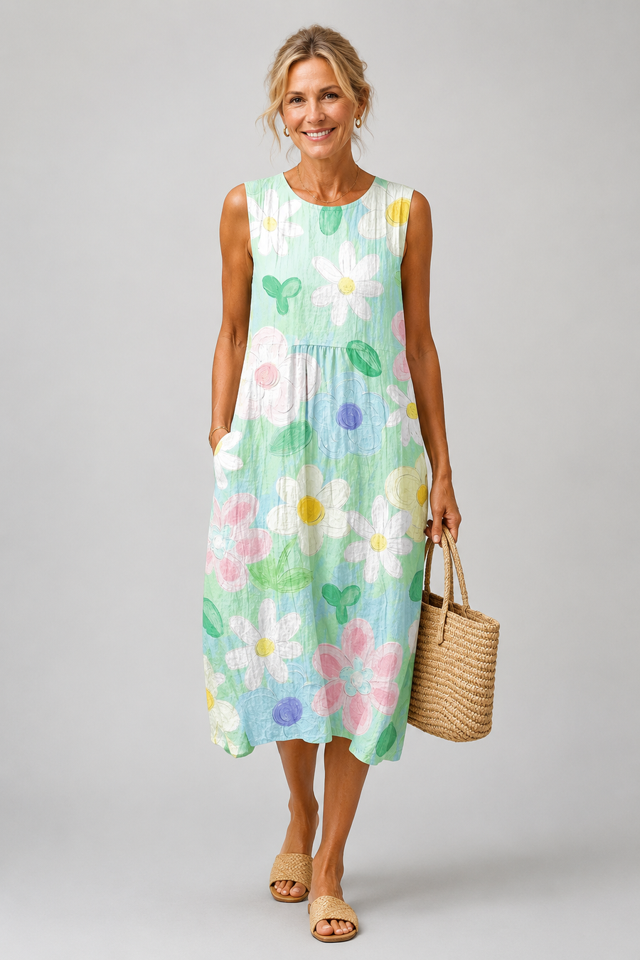 Irène | Floral Midi Dress