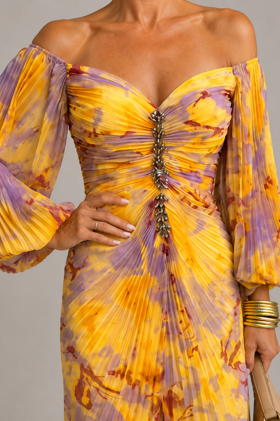 Marielle | Floral Plunge Maxi Dress