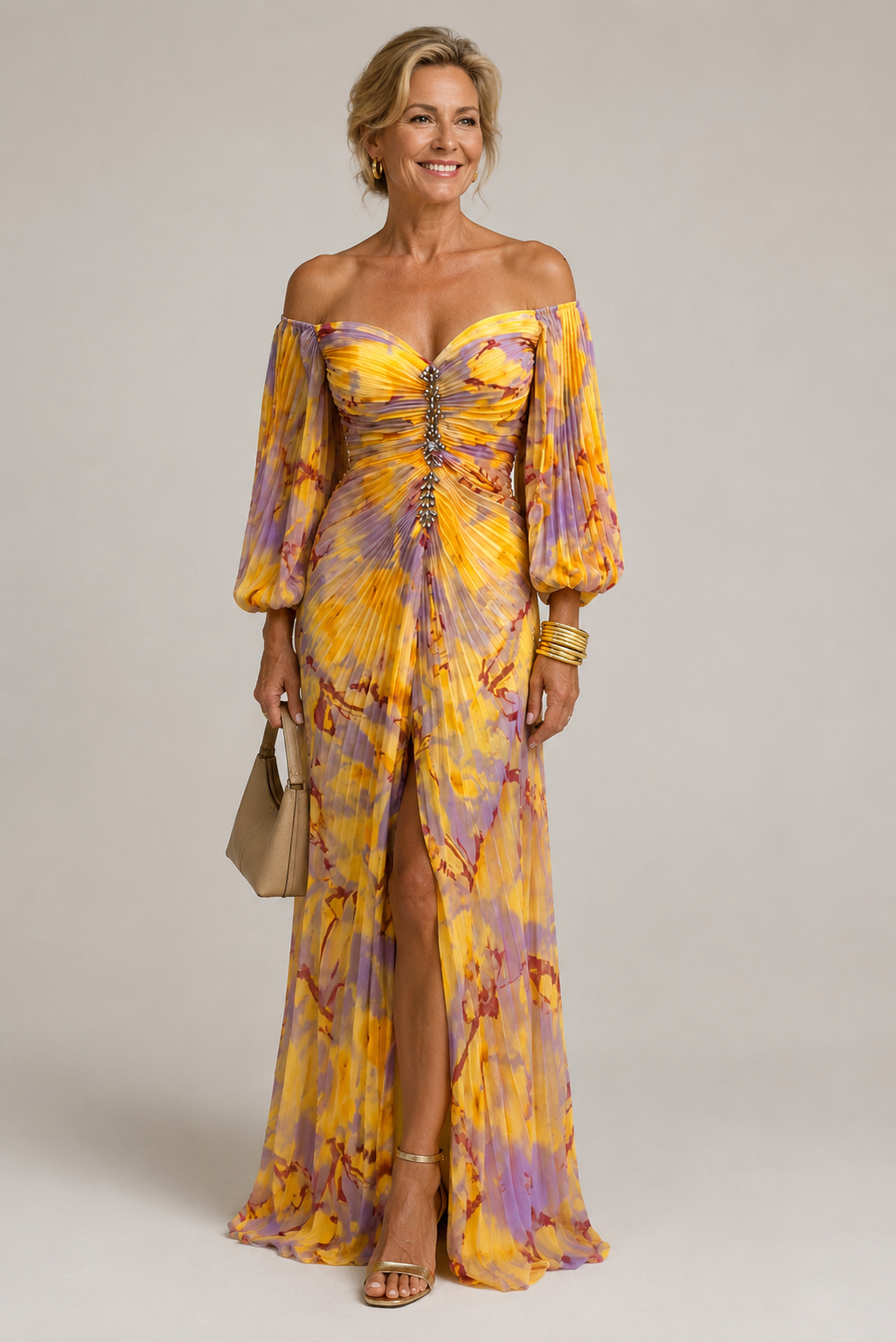 Marielle | Floral Plunge Maxi Dress