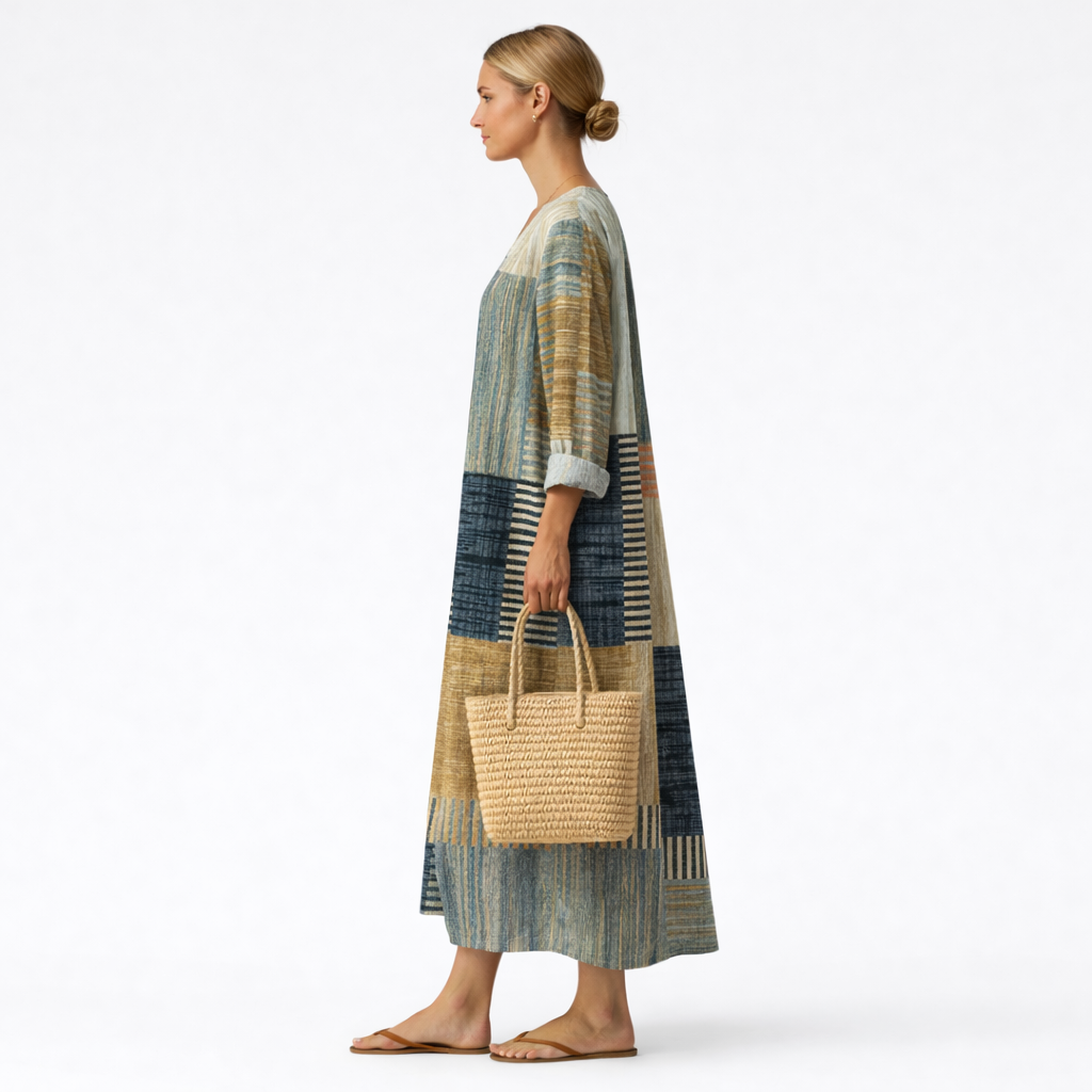 Freda | Abstract Print Midi Dress