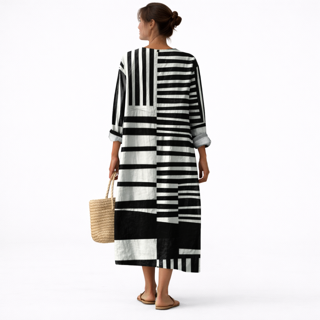 Noreen | Bold Striped Midi Dress