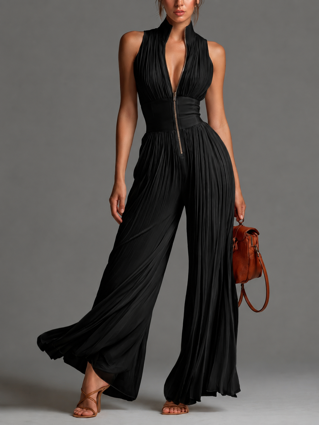 Delphine | Pleated Jumpsuit