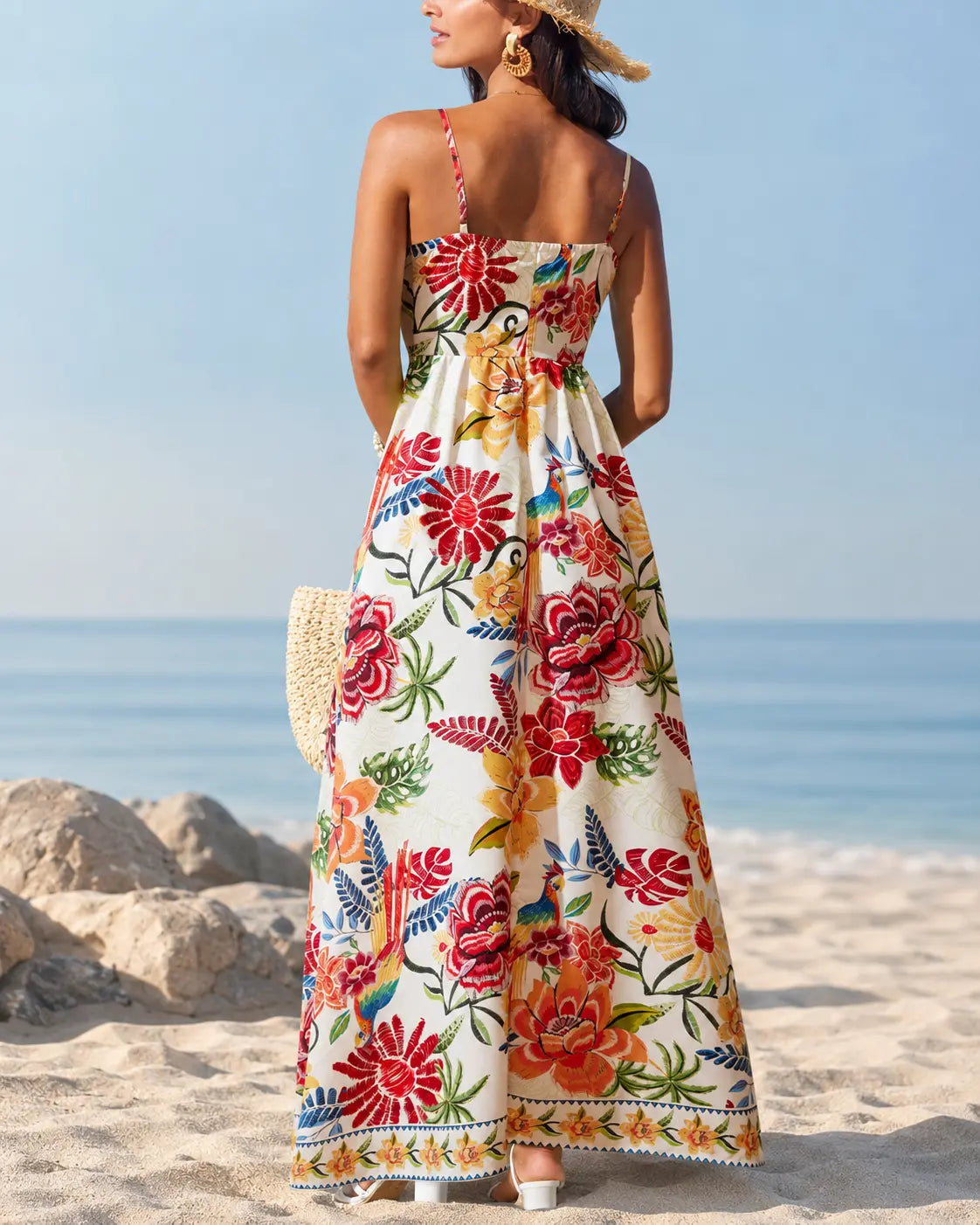 Ramona | Botanical Print Maxi Dress