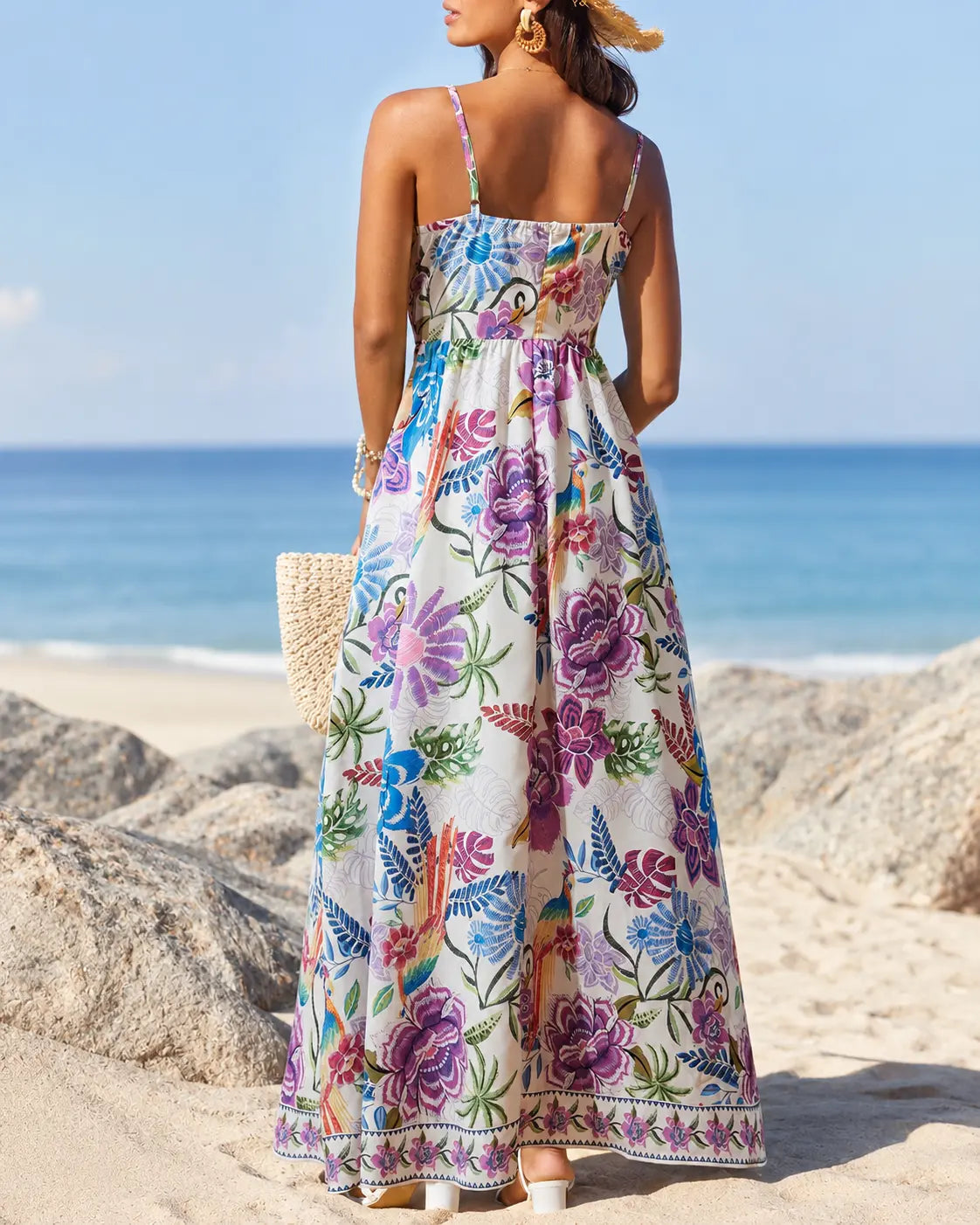 Ramona | Botanical Print Maxi Dress