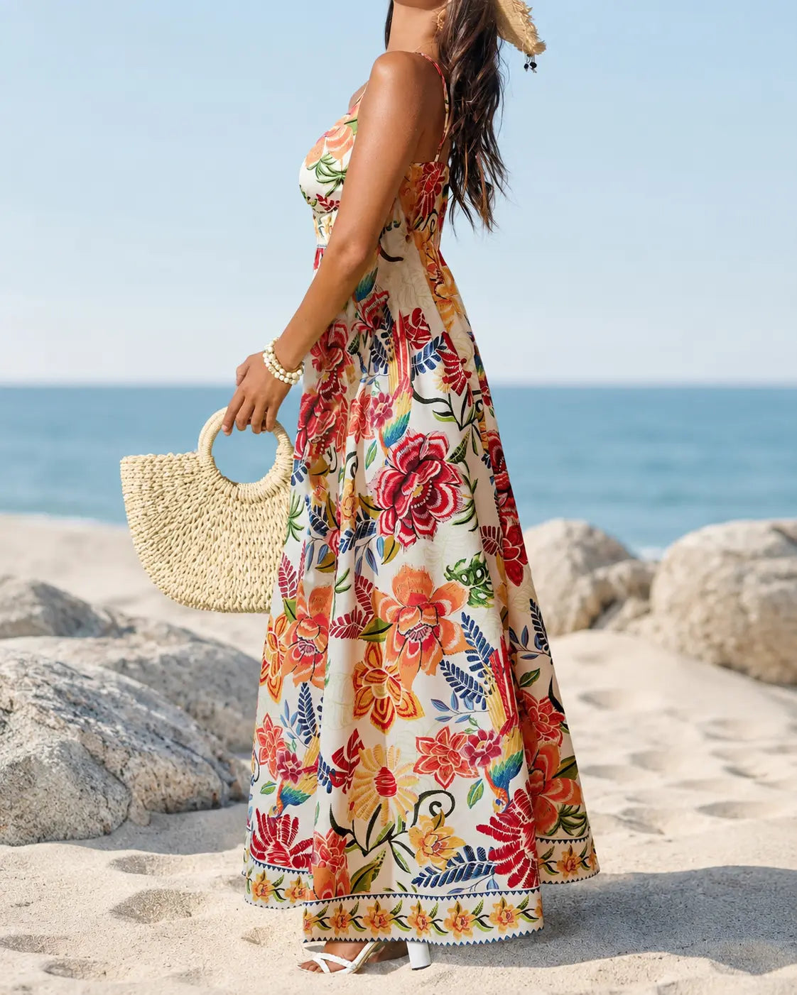 Ramona | Botanical Print Maxi Dress