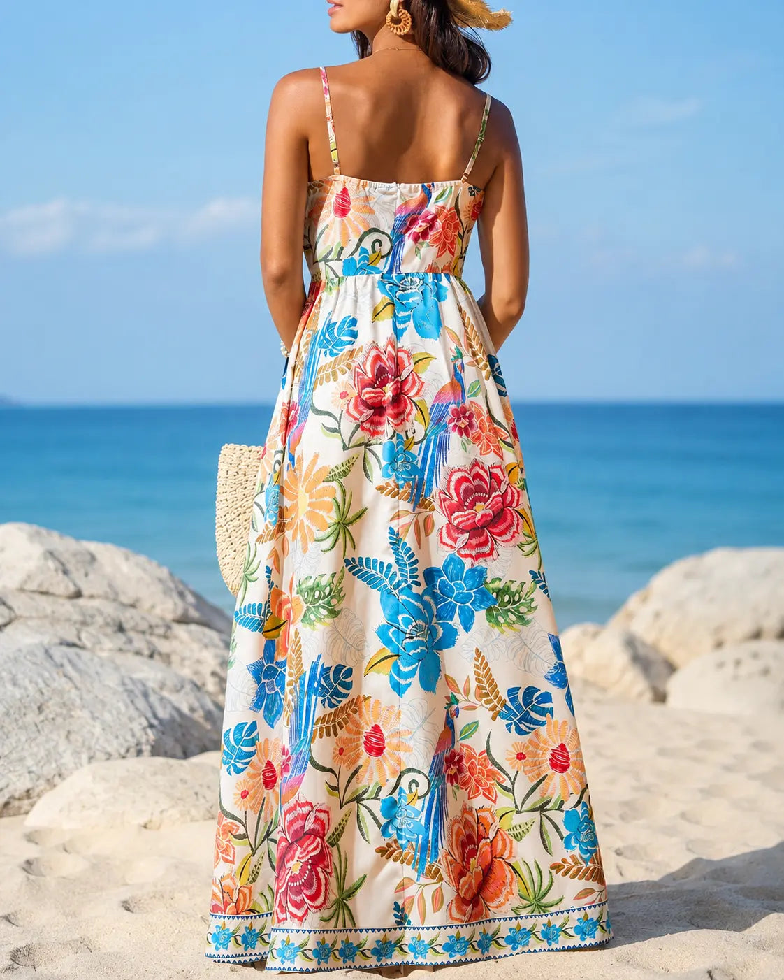 Ramona | Botanical Print Maxi Dress
