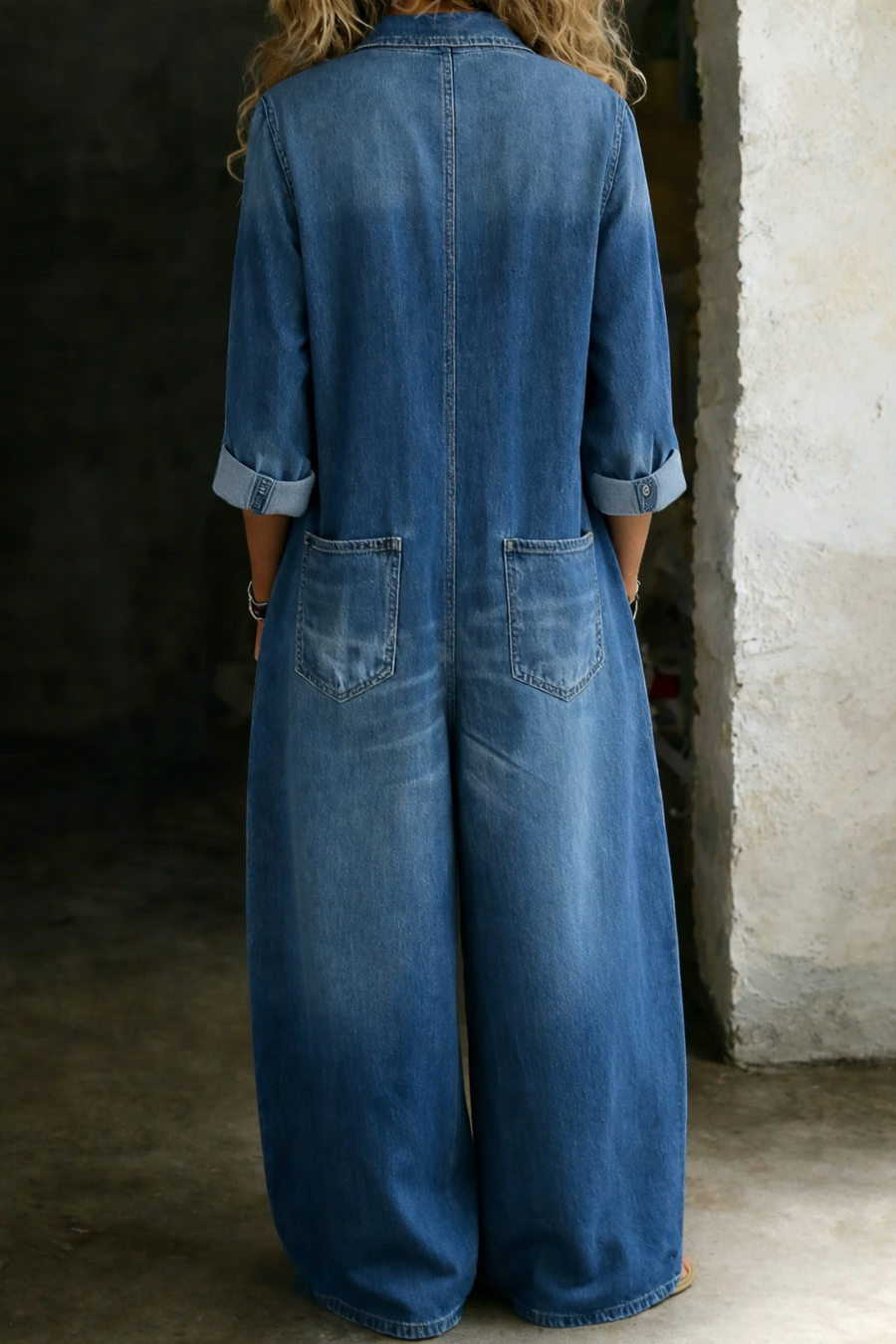 Lena | Relaxed Denim Dungarees