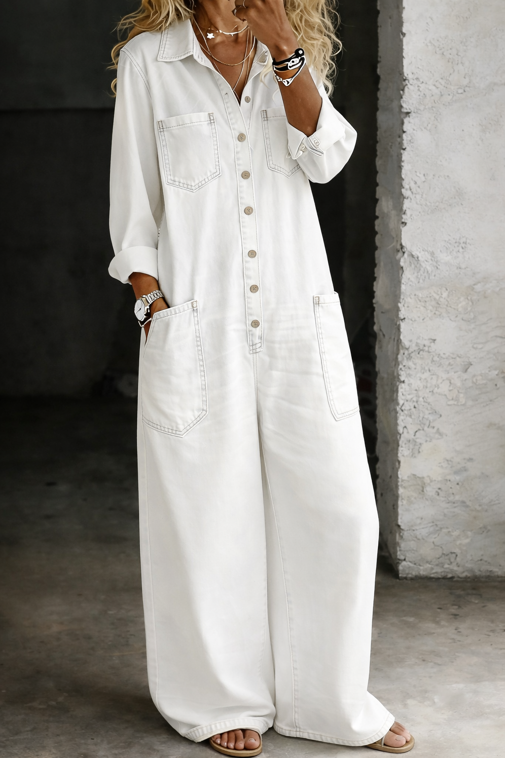 Lena | Relaxed Denim Dungarees