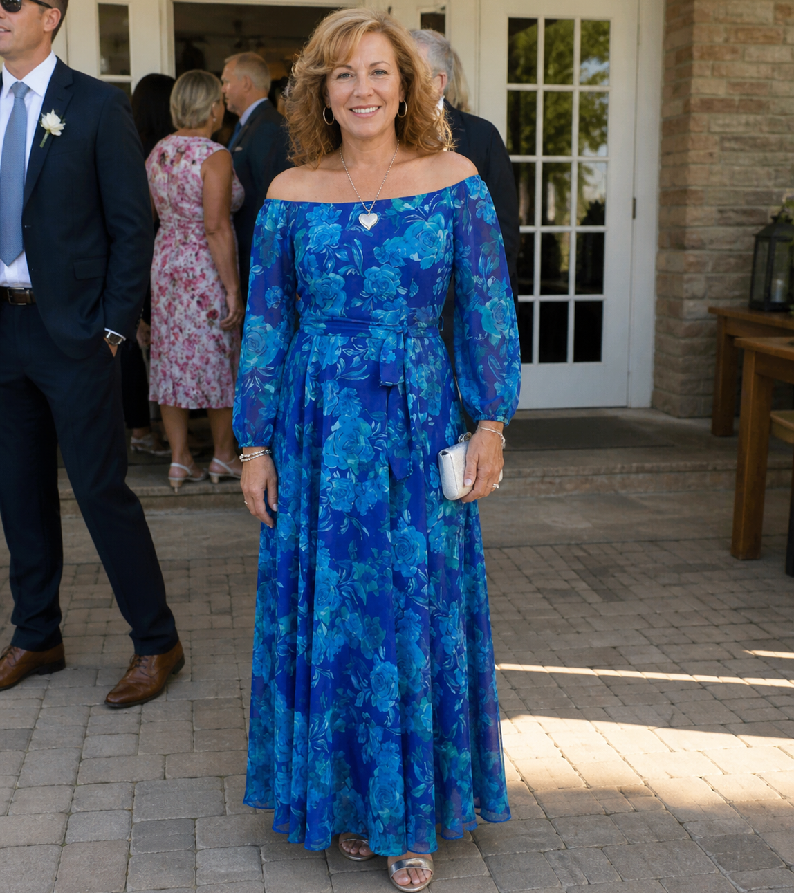 Judith | Off Shoulder Floral Maxi Dress