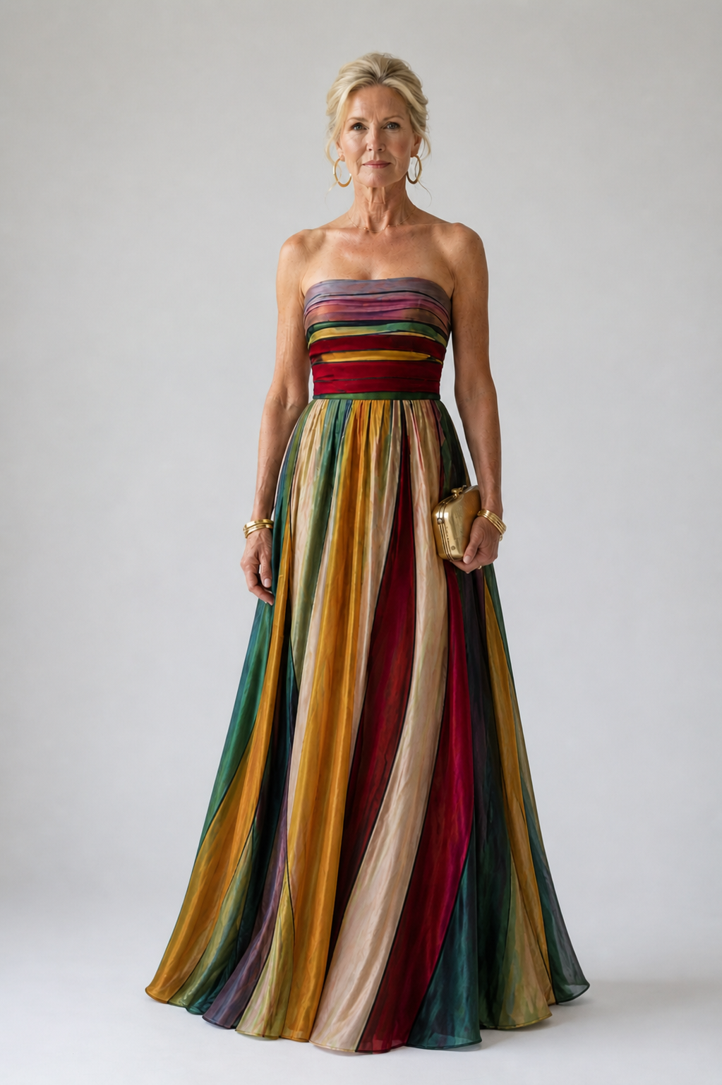 Delaney | Effortless Strapless A Line Gown