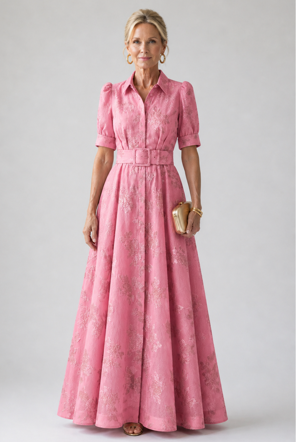 Rosella | Belted Floral Maxi Dress