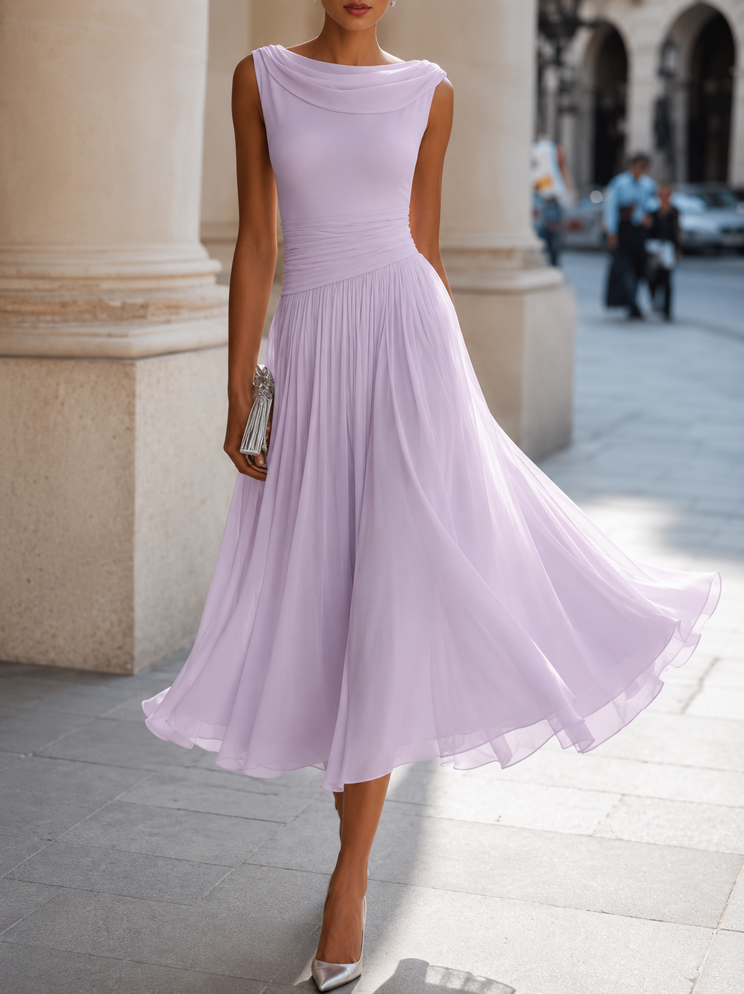 Cadence | Pleated Midi Dress