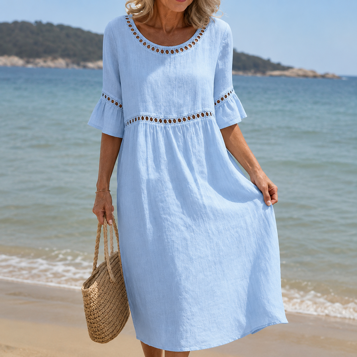 Helene | Linen Maxi Dress