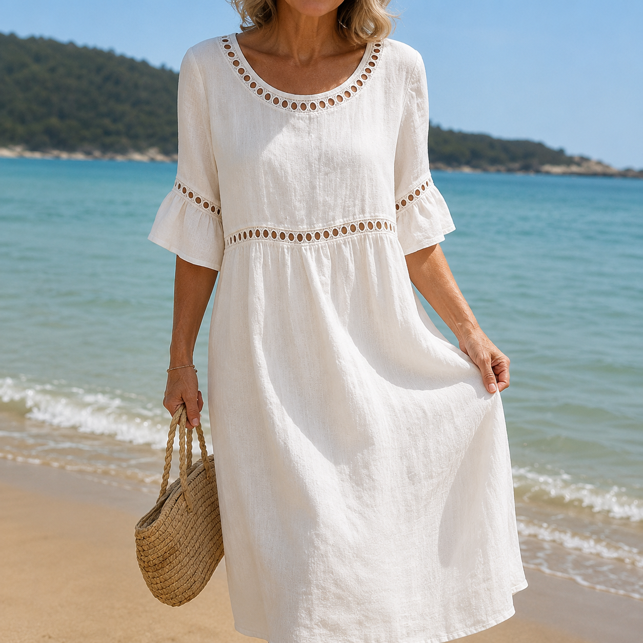 Helene | Linen Maxi Dress