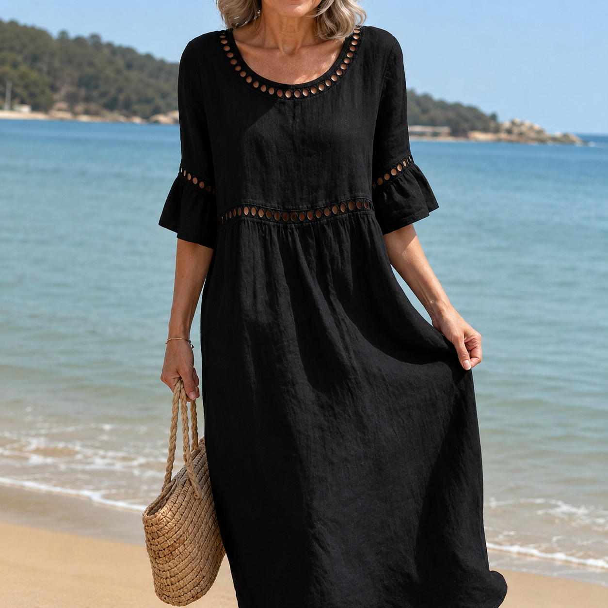 Helene | Linen Maxi Dress