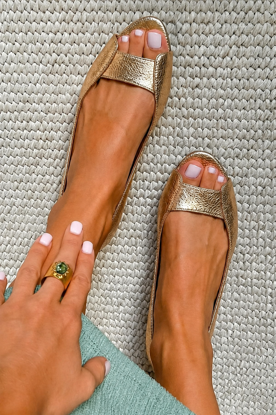 Adelina — Gold Comfort Flats
