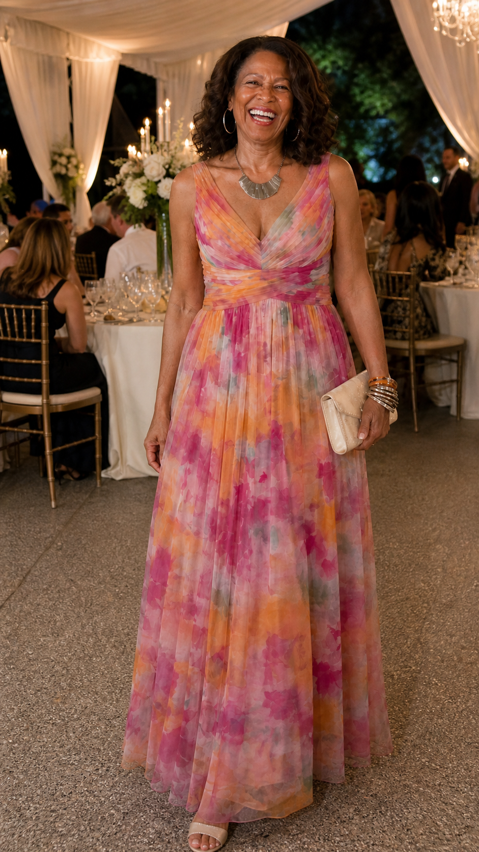 Lindsay | Flowing Wrap Maxi Dress