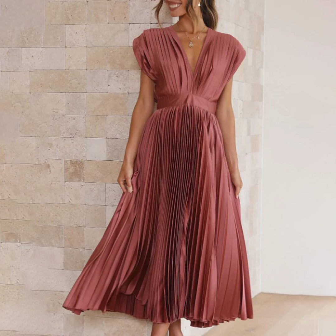 Philippa | Timeless Pleated Midi Dress