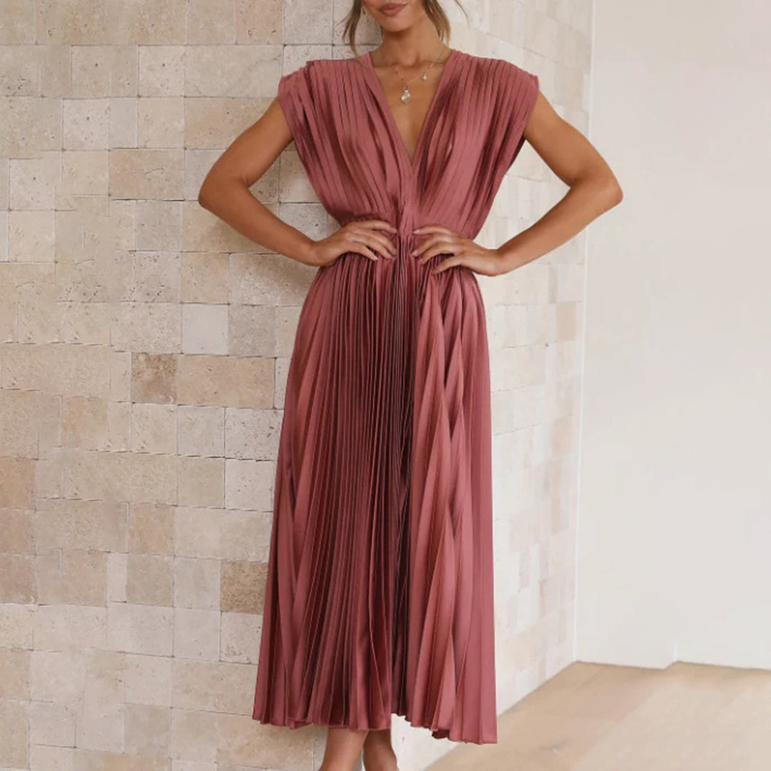 Philippa | Timeless Pleated Midi Dress