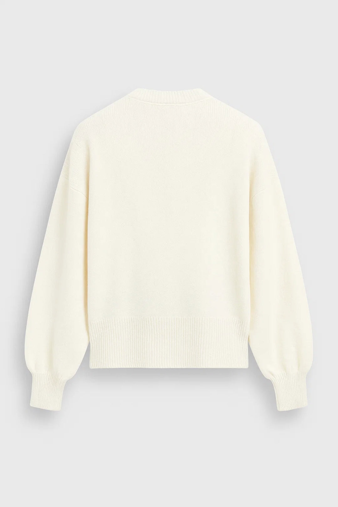 Romilly | White Jumper with Red Heart Pattern