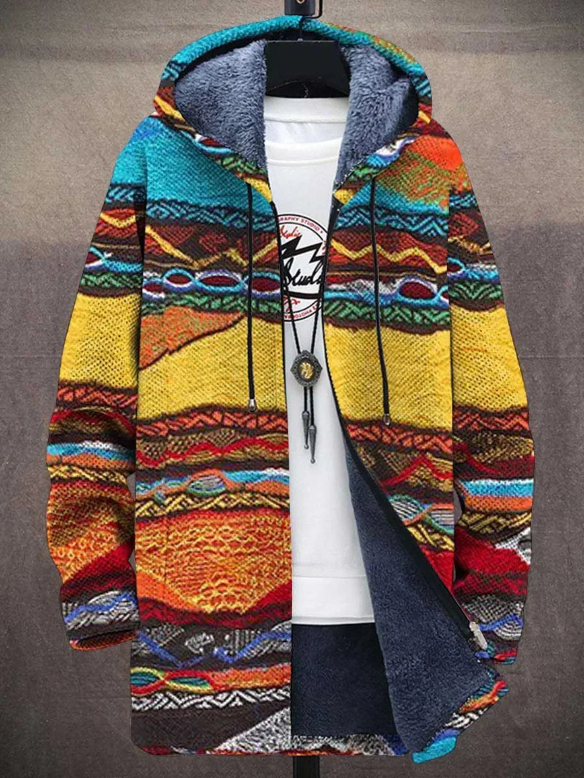 Cynthia | Cat Print Hooded Cardigan