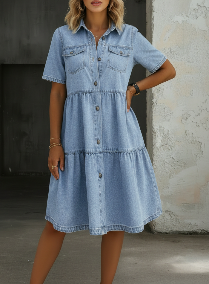 Sofia | Relaxed Denim Midi Dress