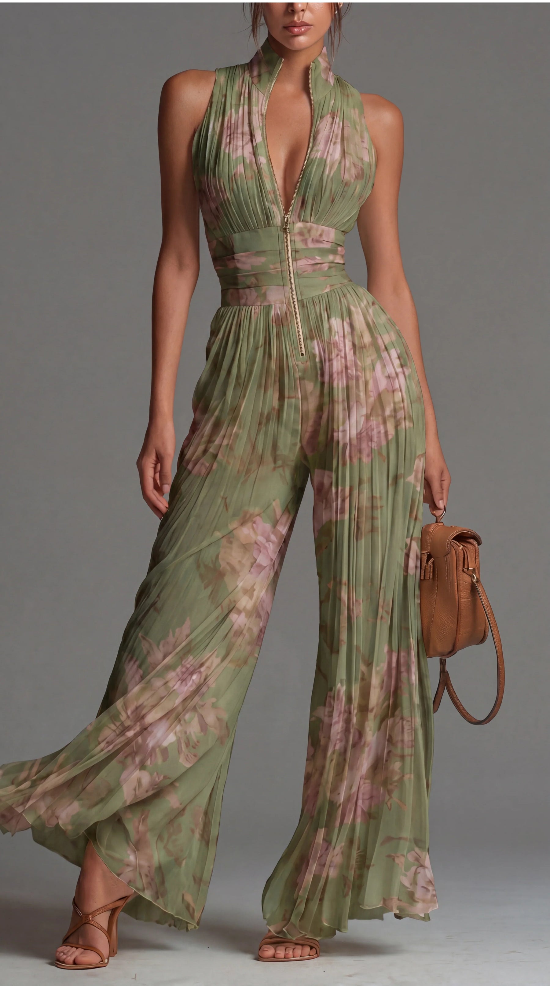 Delphine | Pleated Jumpsuit