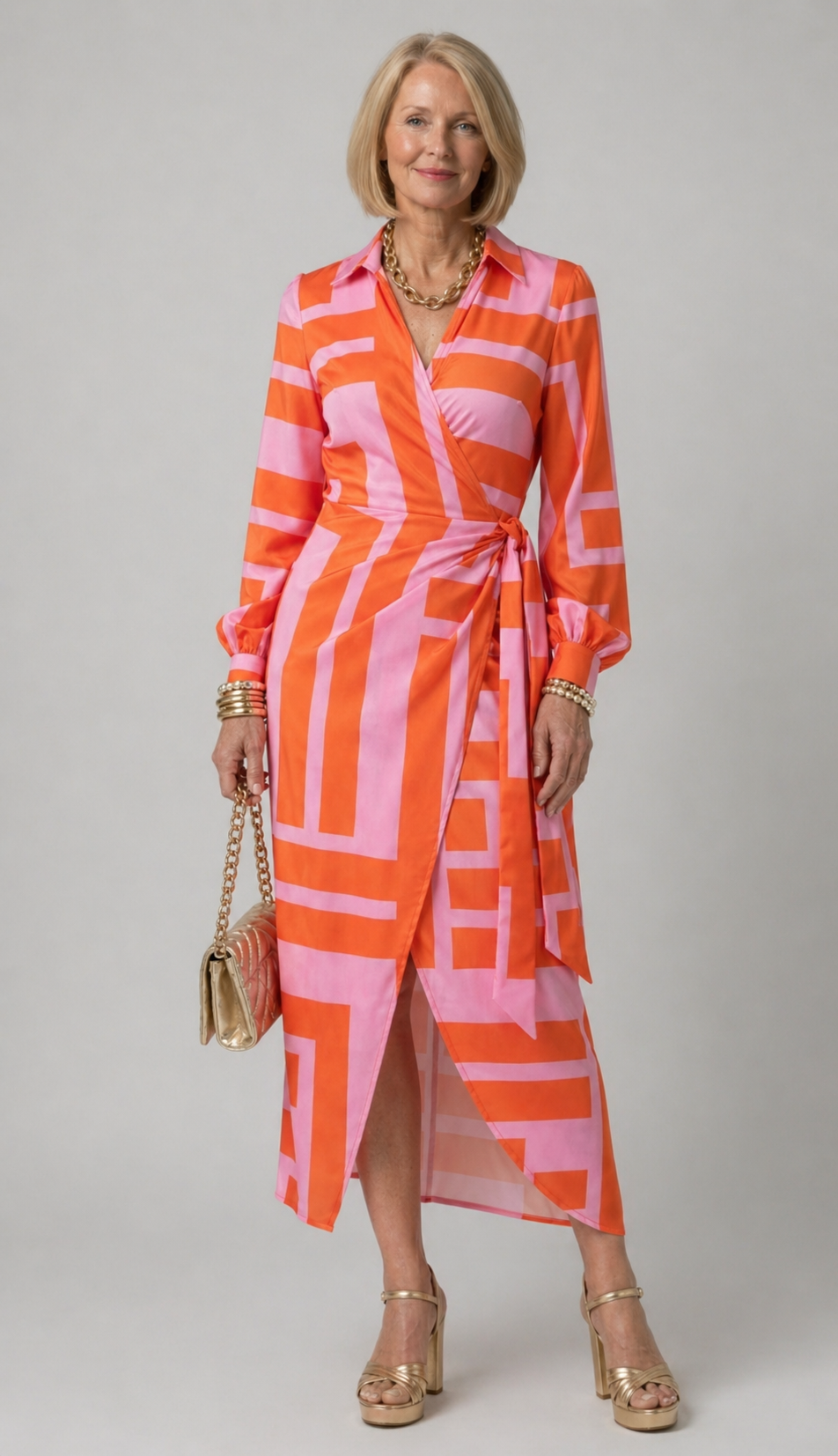 Nicolette | Printed Wrap Dress