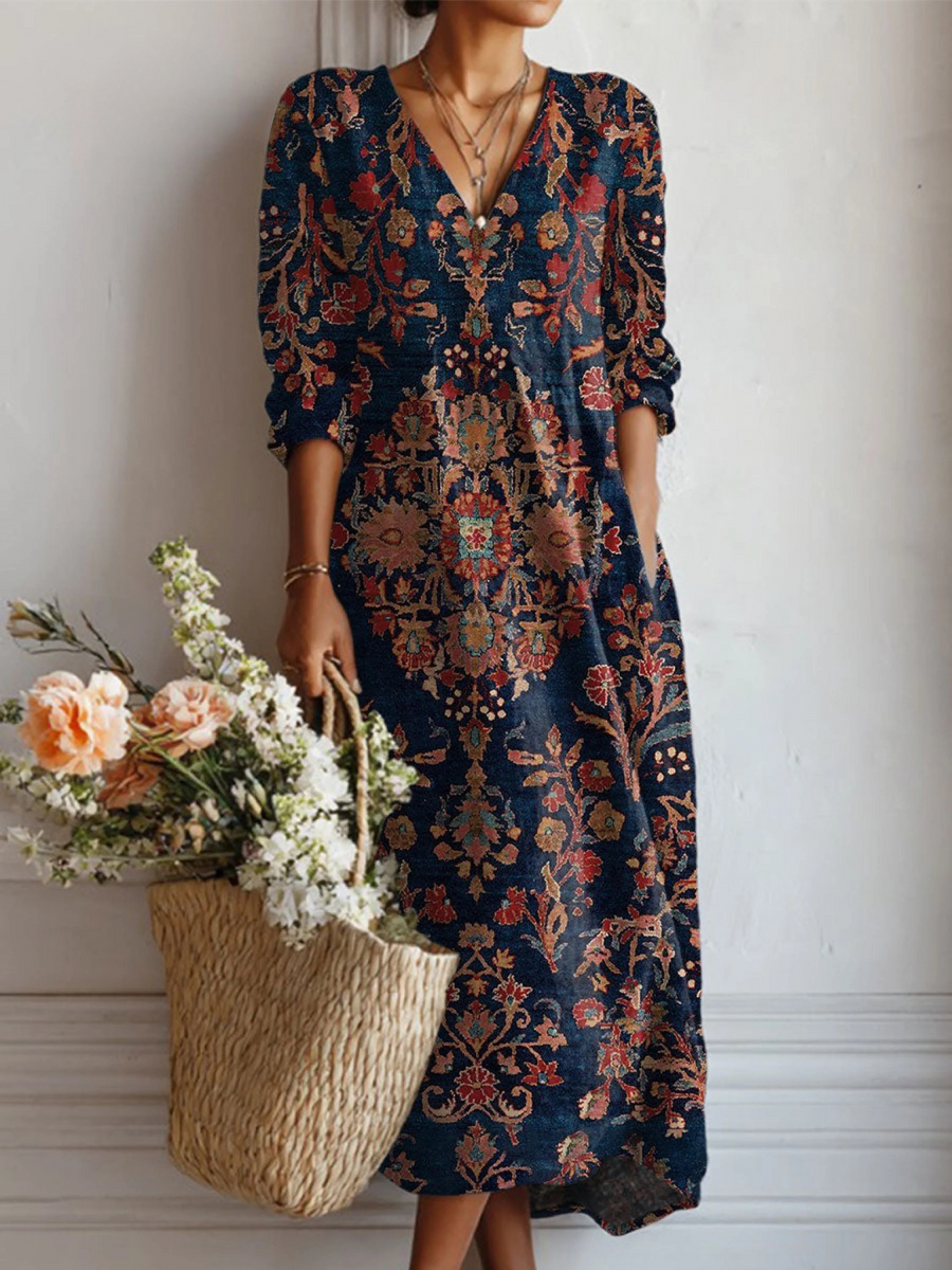 Violet | Bohemian Floral Maxi Dress