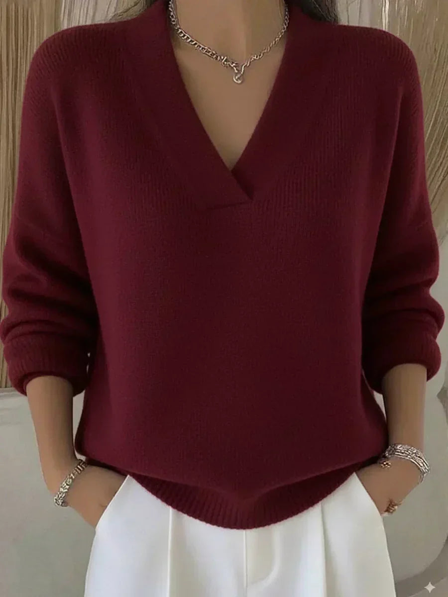 Vivelle | Relaxed V Neck Jumper