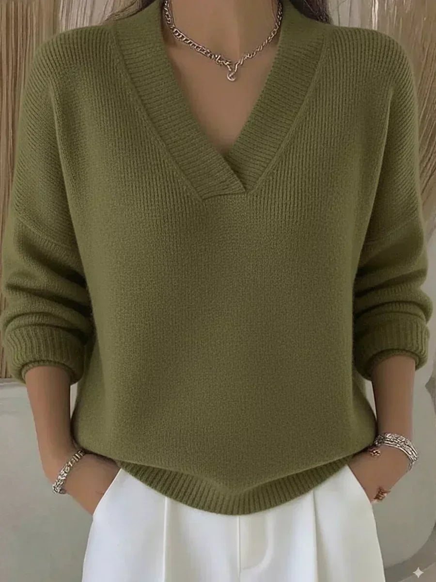 Vivelle | Relaxed V Neck Jumper
