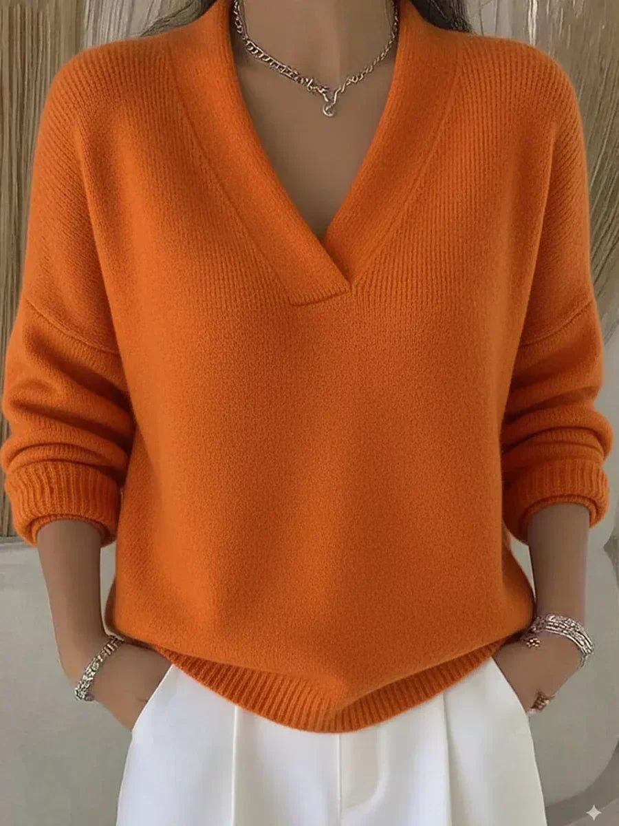 Vivelle | Relaxed V Neck Jumper