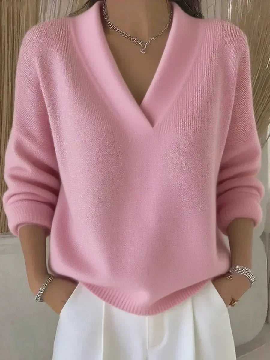Vivelle | Relaxed V Neck Jumper