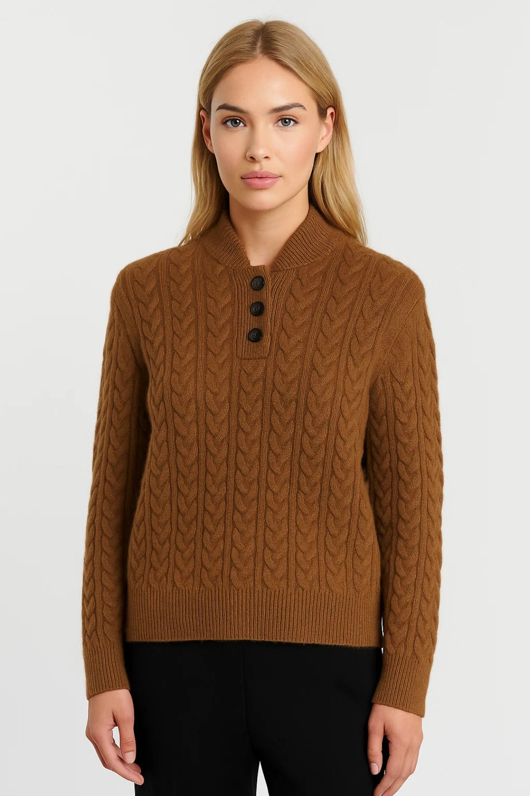 Ysella | Cable Knit Cardigan with Buttons