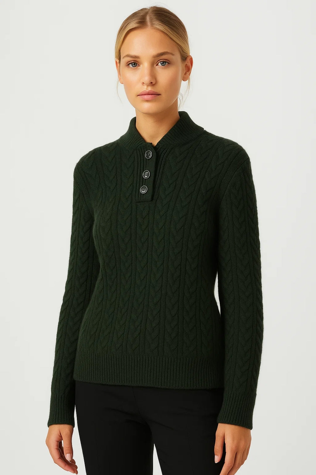 Ysella | Cable Knit Cardigan with Buttons