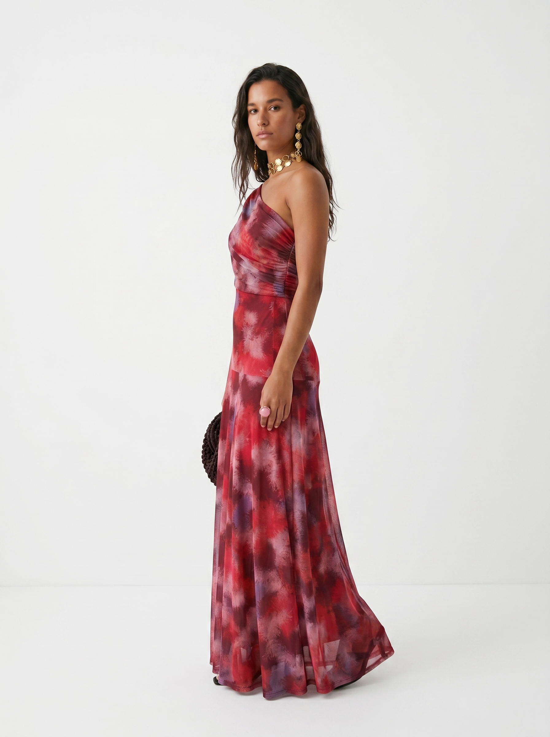 Thea | One Shoulder Print Maxi Dress